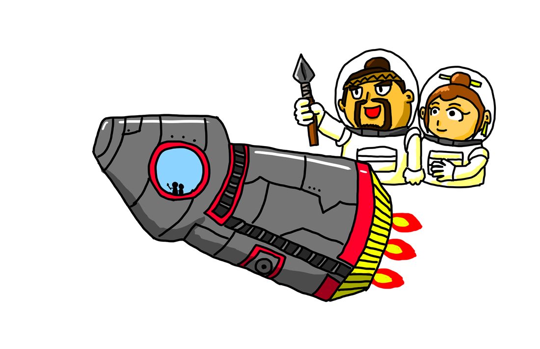 縄文人と石棒ロケット