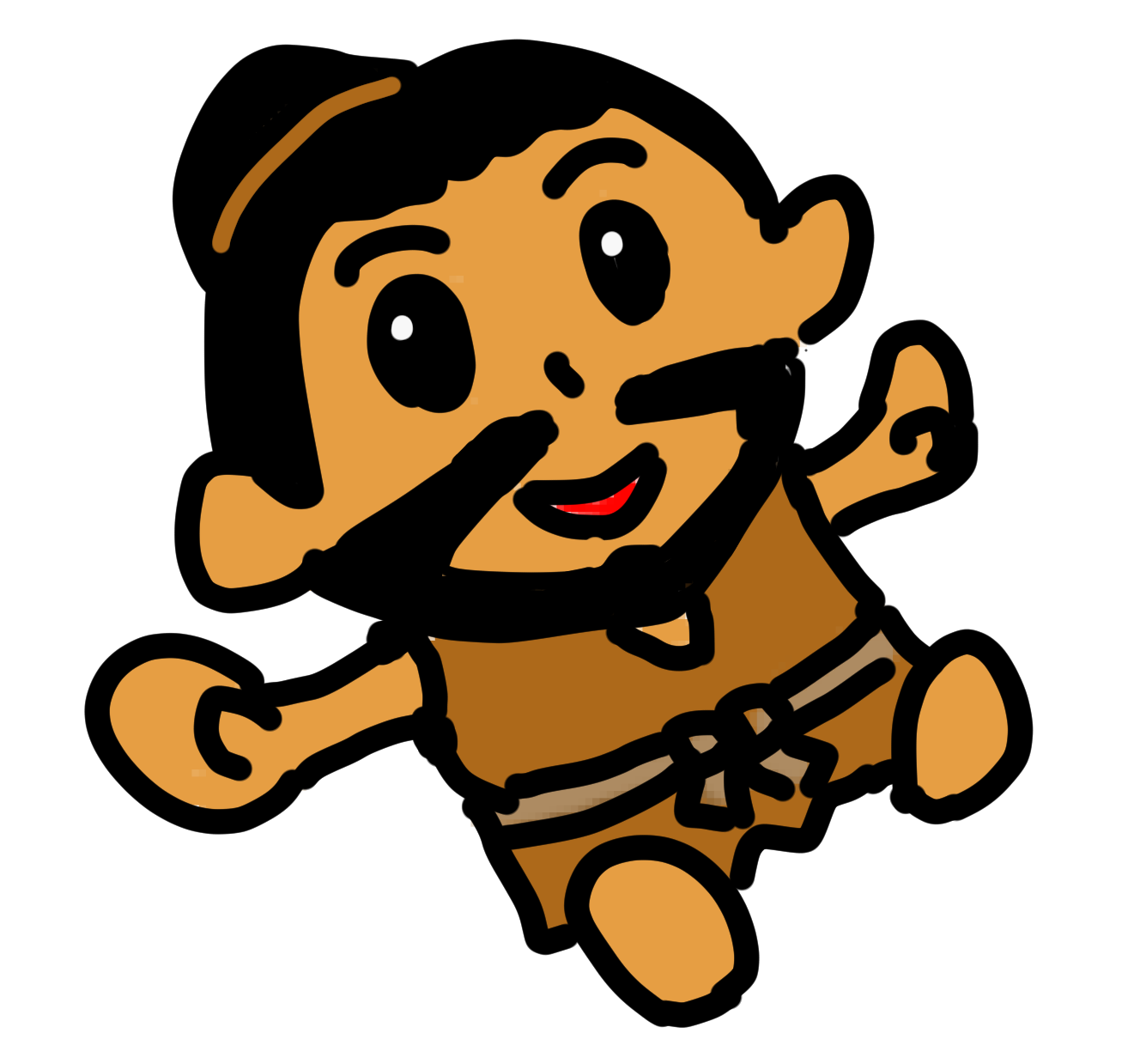 縄文人の男の子のイラスト